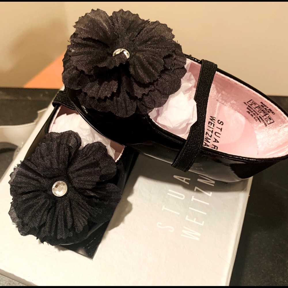 Stuart Weitzman Infant Black Patent Shoes